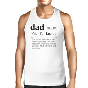 Dad Noun Mens White Graphic Tanks Unique Dad Gifts For Fathers Day - 365INLOVE