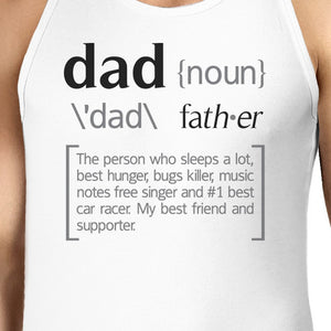 Dad Noun Mens White Graphic Tanks Unique Dad Gifts For Fathers Day - 365INLOVE