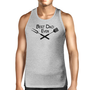 Best Bbq Dad Mens Grey Funny Design Graphic Tanks Unique Dad Gifts - 365INLOVE