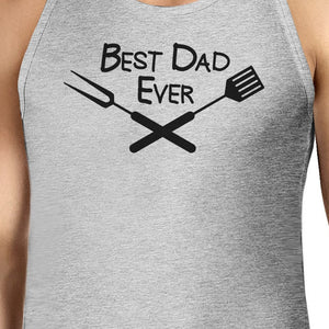 Best Bbq Dad Mens Grey Funny Design Graphic Tanks Unique Dad Gifts - 365INLOVE