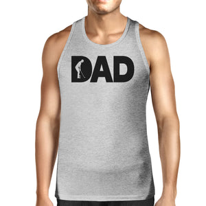 Dad Golf Mens Grey Sleeveless Tee Funny Design Tank For Golf Lovers - 365INLOVE