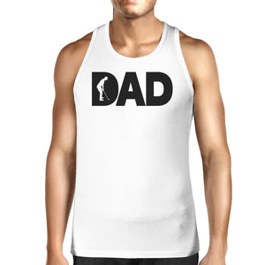 Dad Golf Mens White Graphic Tanks Unique Design Gifts For Father - 365INLOVE