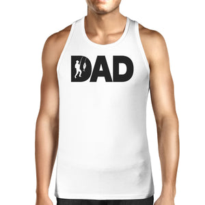 Dad Fish Mens White Graphic Tanks Unique Dad Gifts From Daughter - 365INLOVE