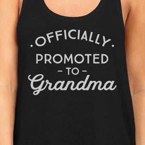 Officially Promoted To Grandma Womens Black Tank Top
