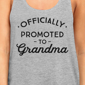 Officially Promoted To Grandma Womens Grey Tank Top