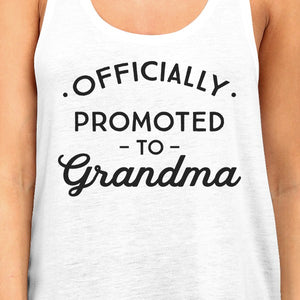 Officially Promoted To Grandma Womens White Tank Top