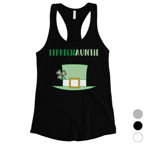 Leprechauntie Aunt Gift Womens Cute Graphic Tank Top St Paddy's Day