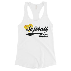 Softball Mom Tank Top Womens Racerback Sleeveless Top Gift For Mom