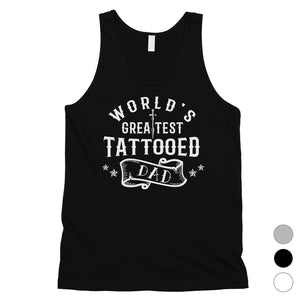 Greatest Tattooed Dad Mens Tough Dad Celebration Sleeveless Top