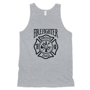 Firefighter Dad Mens Strong-Willed Great Sleeveless Top Dad Gift