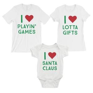 I Love Christmas Family Matching Outfits Winter Holiday Gift Ideas