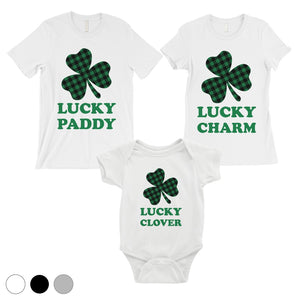 Lucky Paddy Charm Clover Family Matching Outfits Mens T-Shirt Gift