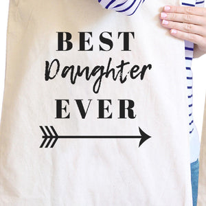 Best Daughter & Mother Ever Natural Mom and Daughter Canvas Tote - 365INLOVE