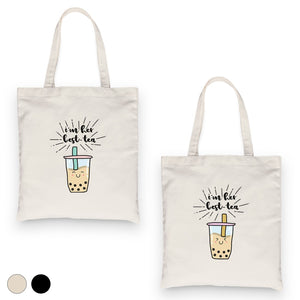 Boba Milk Best-Tea Funny BFF Matching Canvas Bags Gift For Sisters