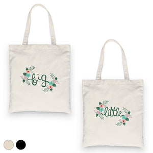 Big Little Floral BFF Matching Canvas Bags Fantastic Lovely Gifts