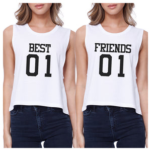 Best01 Friends01 BFF Matching Crop Tank Tops