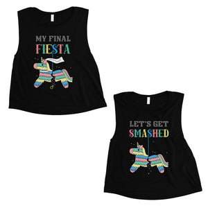 Final Fiesta Smashed Pinata BFF Matching Crop Top Womens Funny Cute