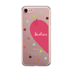 Besties Heart Dots BFF Matching Phone Covers Cute Colorful Gifts