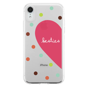 Besties Heart Dots BFF Matching Phone Covers Cute Colorful Gifts