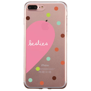 Besties Heart Dots BFF Matching Phone Covers Cute Colorful Gifts