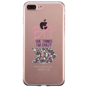 BFF Floral Arrow BFF Matching Phone Covers Funny Happy Friend Gift