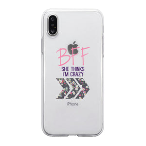 BFF Floral Arrow BFF Matching Phone Covers Funny Happy Friend Gift