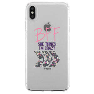 BFF Floral Arrow BFF Matching Phone Covers Funny Happy Friend Gift