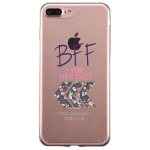 BFF Floral Arrow BFF Matching Phone Covers Funny Happy Friend Gift