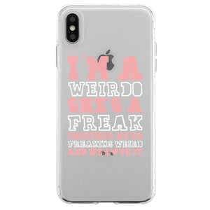 Weirdo Freak BFF Matching Phone Covers Unique Fun Friendship Gift