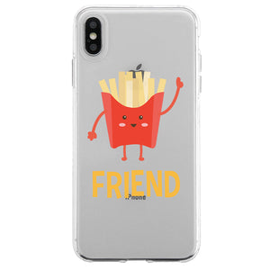 Hamburger Fries BFF Matching Phone Covers Whimsical Fun Food Gift