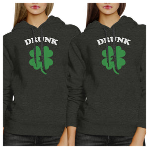 Drunk1 Drunk2 Best Friend Matching Hoodies Gift For St Patricks Day - 365INLOVE