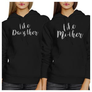 Like Daughter Like Mother Black Cute Mom Daughter Matching Hoodies - 365INLOVE