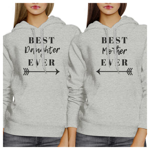 Best Daughter Mother Ever Grey Couple Hoodie Funny Gifts For Moms - 365INLOVE