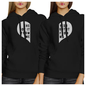 She Got It From Me Black Cute Matching Hoodies Gift Ideas For Moms - 365INLOVE