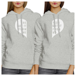 She Got It From Me Grey Cute Matching Hoodies Gift Ideas For Moms - 365INLOVE