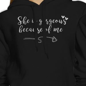 She Is Gorgeous Black Couple Matching Hoodies Funny Gifts For Moms - 365INLOVE