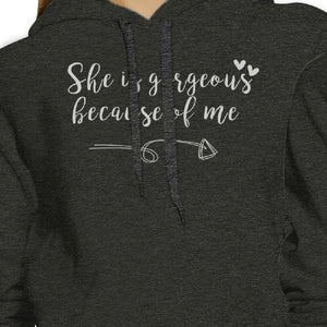 She Is Gorgeous Charcoal Gray Mom and Daughter Couple Sweatshirts - 365INLOVE