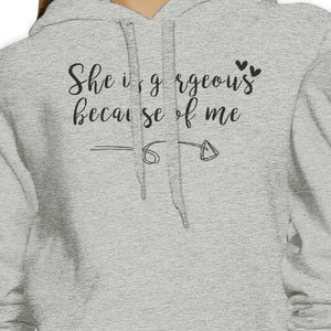 She Is Gorgeous Grey Cute Couple Hoodie Funny Mothers Day Gifts - 365INLOVE