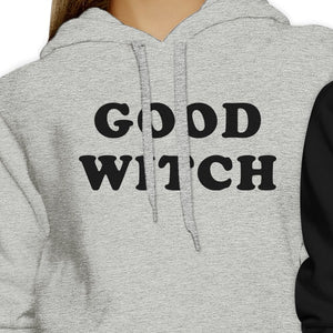 Good Witch Bad Witch BFF Matching Grey and Black Hoodies