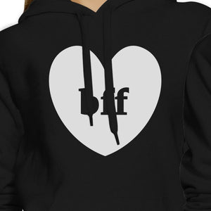 Bff Hearts BFF Matching Black Hoodies