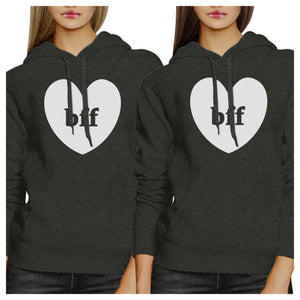 Bff Hearts BFF Matching Dark Grey Hoodies