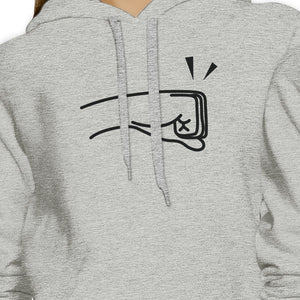 Fists Pound BFF Matching Grey Hoodies