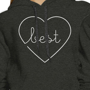 Best Babes BFF Matching Dark Grey Hoodies