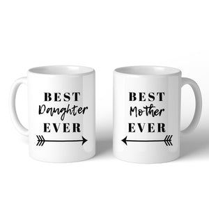 Best Daughter & Mother Ever White Cute Mug Mom Gifts From Daughter - 365INLOVE