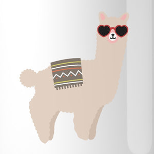 Llamas With Sunglasses BFF Matching White Mugs