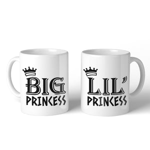 Big Little Princesss BFF Matching Gift Coffee Mugs 11 Oz Powerful