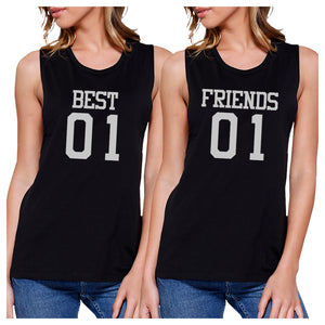 Best01 Friends01 BFF Matching Muscle Shirts Womens Tank