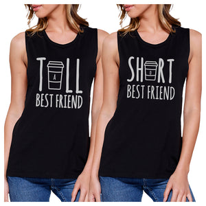 Tall Short Cup BFF Matching Tank Tops Womens Funny Friends Gifts