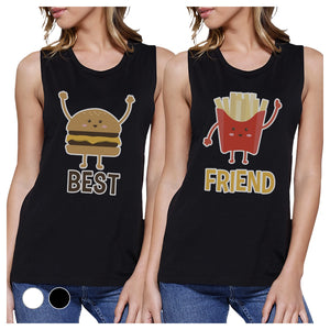 Hamburger And Fries BFF Matching Tank Tops Womens Cute Graphic Tank