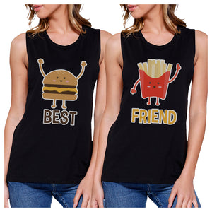 Hamburger And Fries BFF Matching Tank Tops Womens Cute Graphic Tank